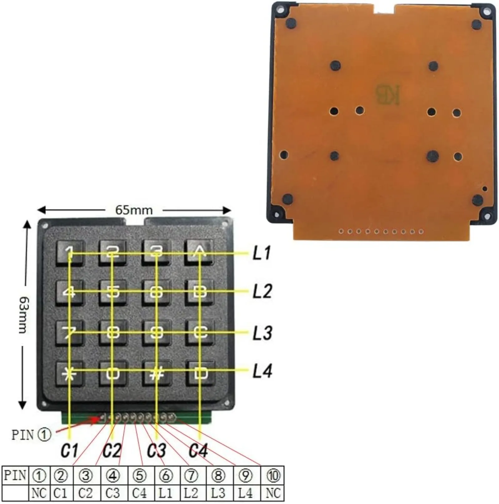 4x4 Matrix Membrane Keypad 16  - Doit Esp32 recension och pris