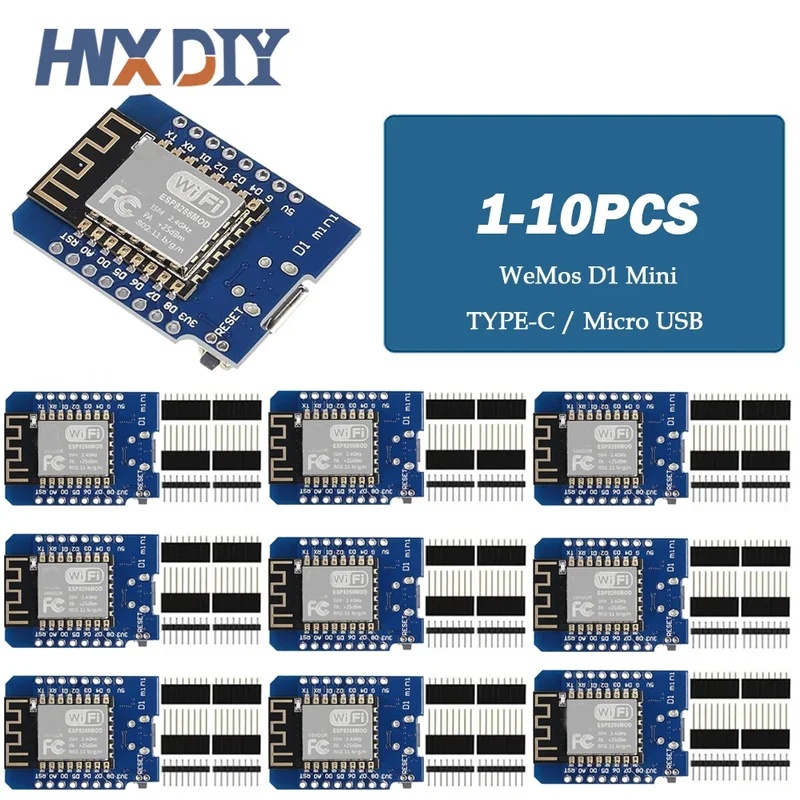 1-10PCS D1 Mini Nodemcu ESP826 - Wemos D1 Mini recension och pris